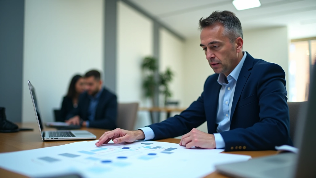 Verslo analitikai studijuoja procesų diagramą su RPA ikonomis
